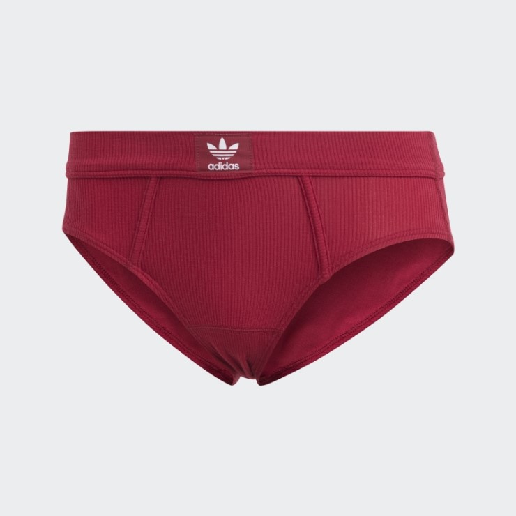 Pantalón De Bikini Adicolor Flex Algodon Canalé Burdeos Adidas
