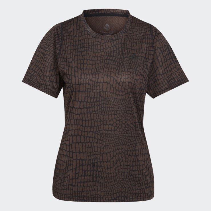 Camiseta Negra Con Iconos De Carrera Y Estampado De Cocodrilo Adidas