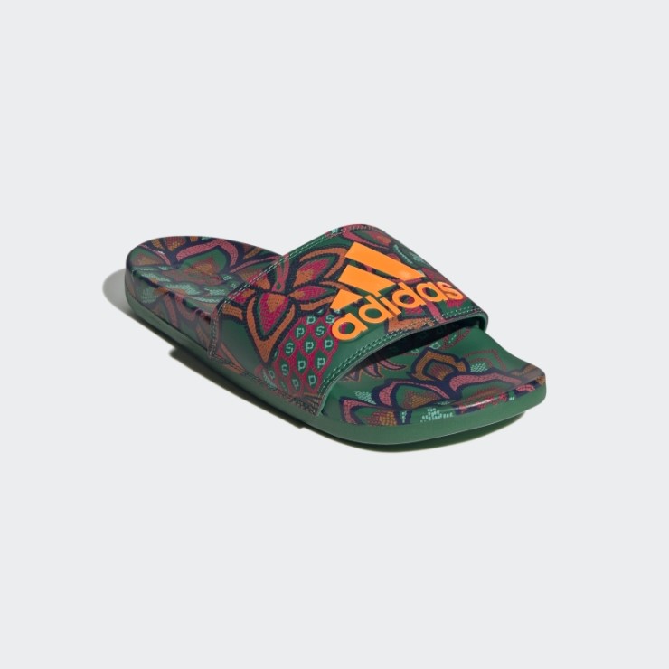Sandalias Adilette Confort Verde Negrita Adidas