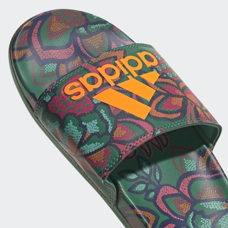 Sandalias Adilette Confort Verde Negrita Adidas