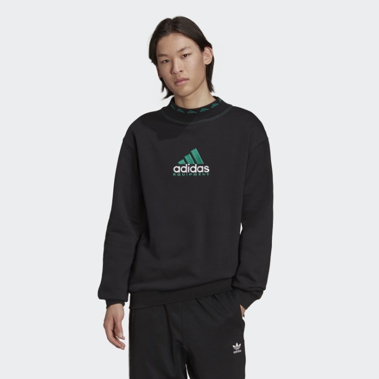 Sudadera Negra Con Cuello Redondo Eqt Archive Adidas