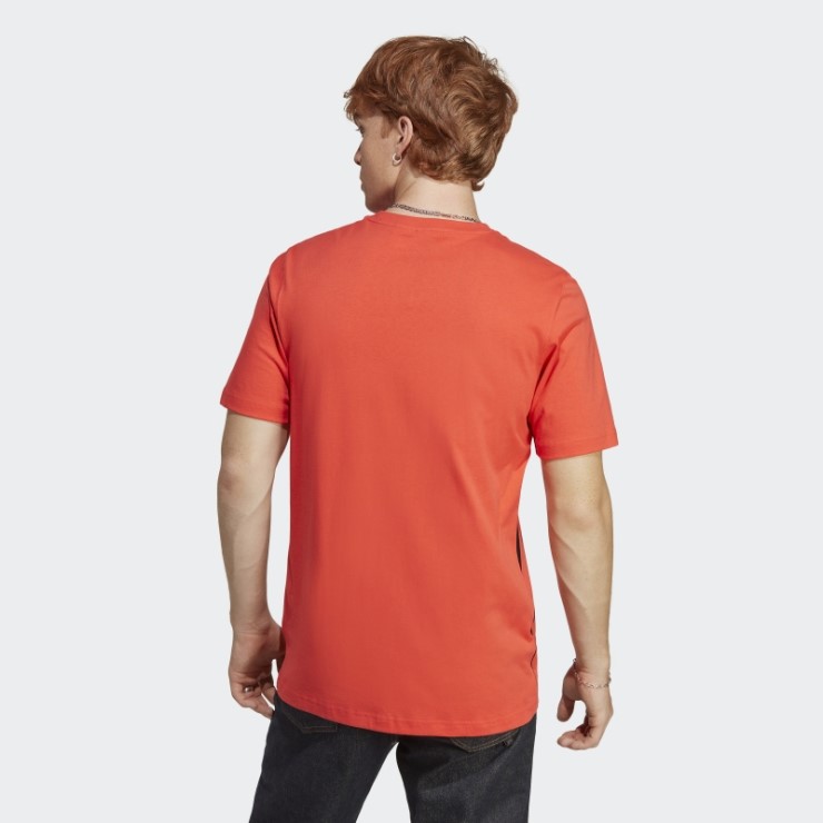 Camiseta Roja Adidas Colorblock