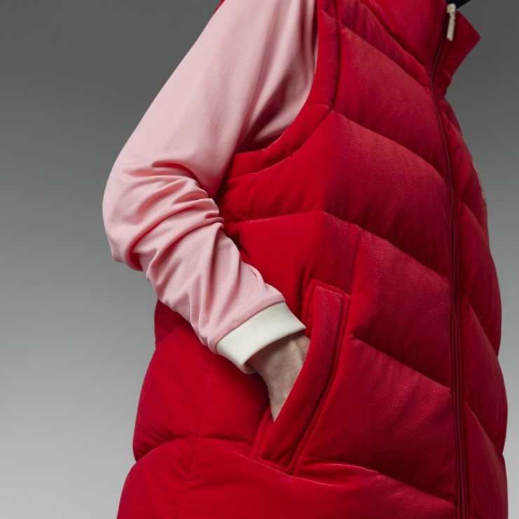 Chaleco Adidas Adicolor Heritage Ahora Terciopelo Escarlata