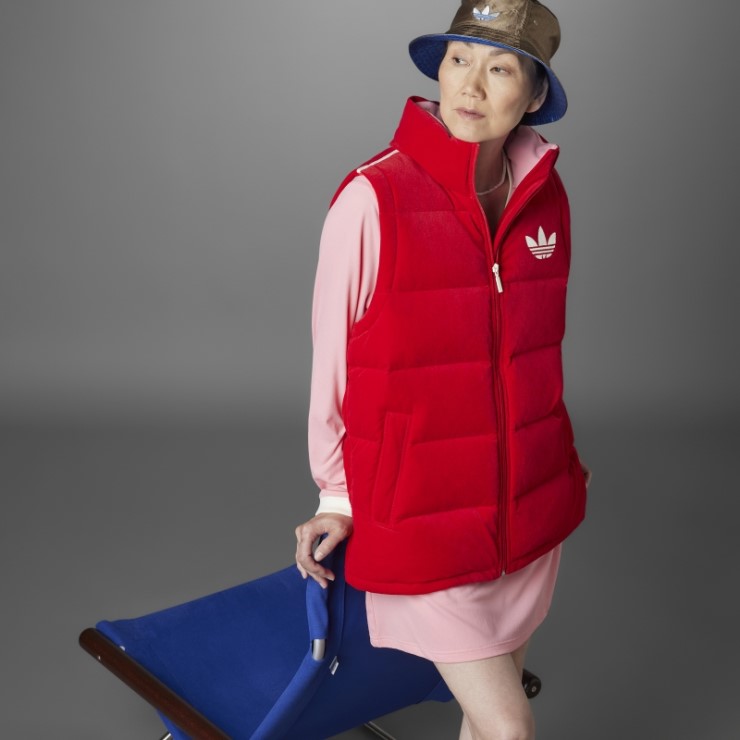 Chaleco Adidas Adicolor Heritage Ahora Terciopelo Escarlata
