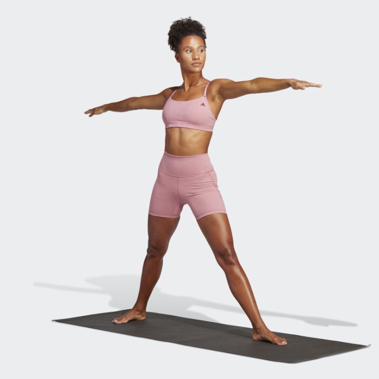 Sujetador Adidas Yoga Studio Light-support Rosa Mel