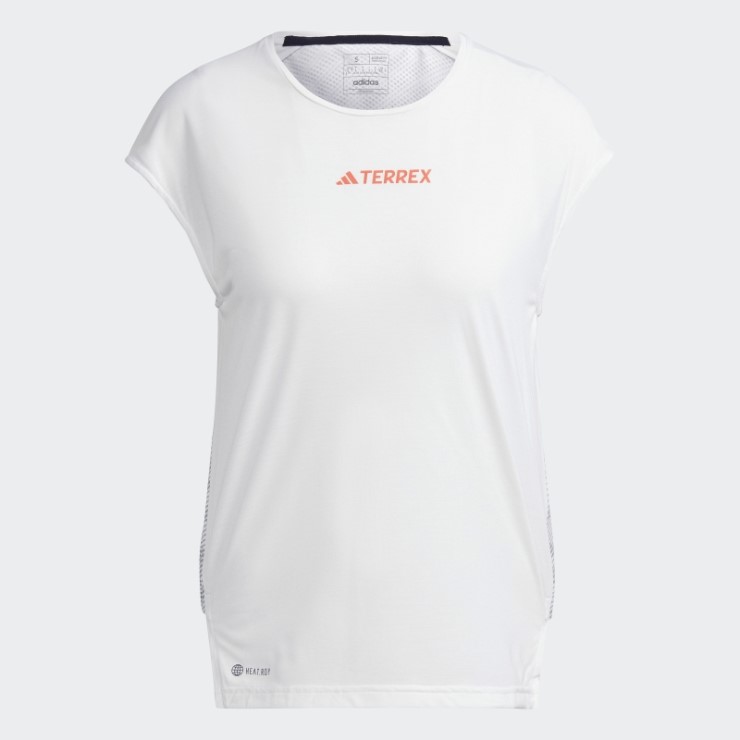 Camiseta Terrex Agravic Pro Trail Running Adidas Blanca