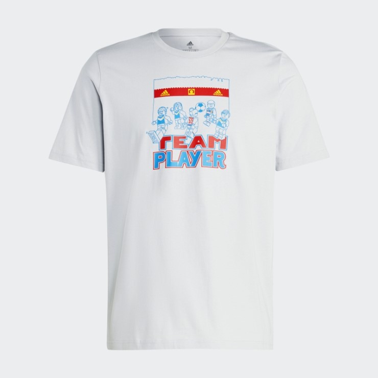 Adidas X Lego Camiseta Gráfica De Fútbol Gris Caliente