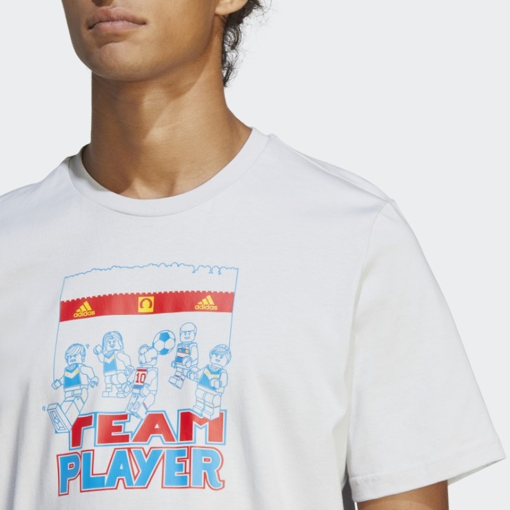 Adidas X Lego Camiseta Gráfica De Fútbol Gris Caliente