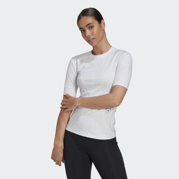 Blanco Adidas Por Stella Mccartney Camiseta De Entrenamiento Truepurpose Caliente