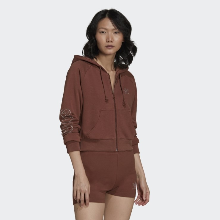 Sudadera Adidas 2000 Luxe Cropped Marrón Tierra