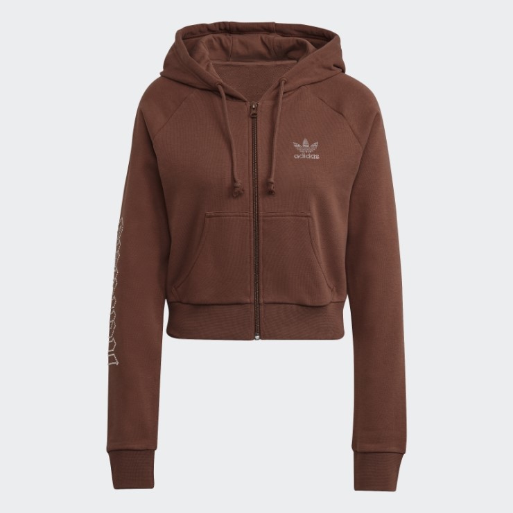 Sudadera Adidas 2000 Luxe Cropped Marrón Tierra