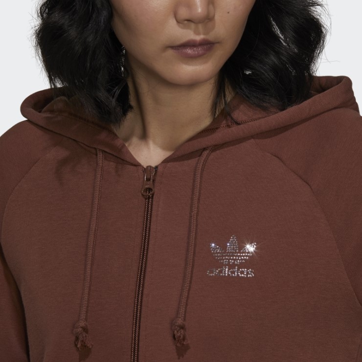 Sudadera Adidas 2000 Luxe Cropped Marrón Tierra