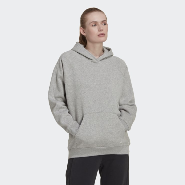 All Szn Fleece Boyfriend Hoodie Gris Medio Adidas