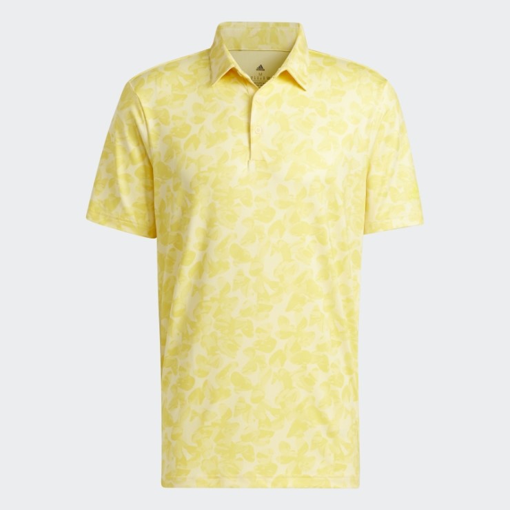 Polo Amarillo Con Estampado Prisma De Adidas