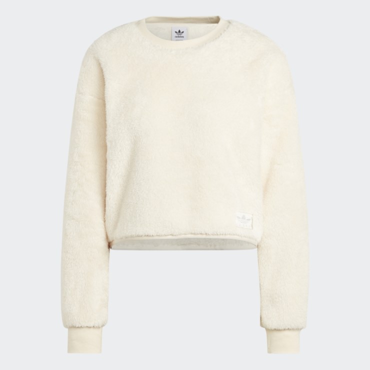 Sudadera Adidas Essentials+ Fluffy Teddy Blanco