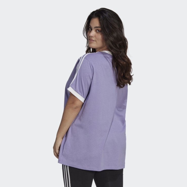 Adidas Lilac Adicolor Classics Camiseta De 3 Rayas (talla Grande)