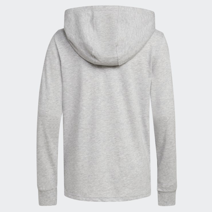 Adidas Gris Jaspeado Ls Hood Tee Htr Echo Brand Love