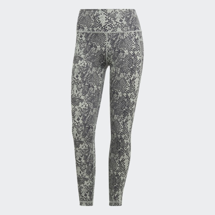 Leggings 7/8 Con Estampado Animal De Entrenamiento Con Bolsillo Oculto Optime De Adidas Verde Plateado