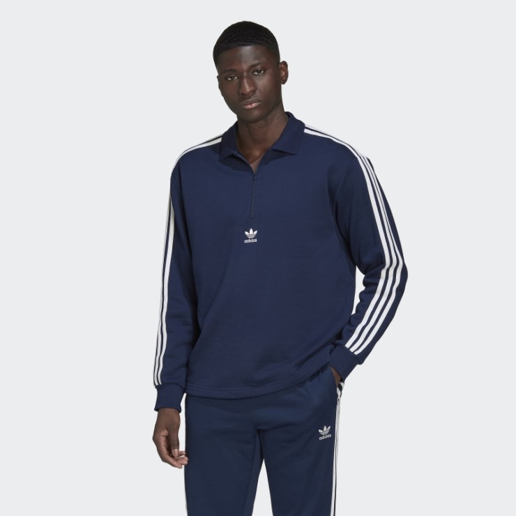 Polo Adicolor 3 Rayas Manga Larga Night Indigo Adidas