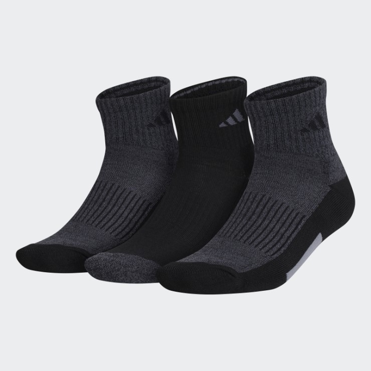 Calcetines Adidas Acolchados X Cuartos Negros 3 Pares