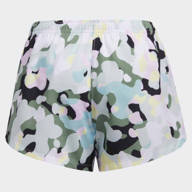 Shorts Tejidos Blancos Con Estampado Integral Adidas