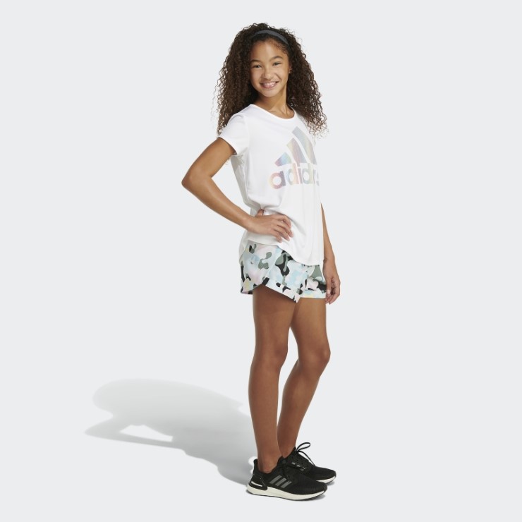 Shorts Tejidos Blancos Con Estampado Integral Adidas