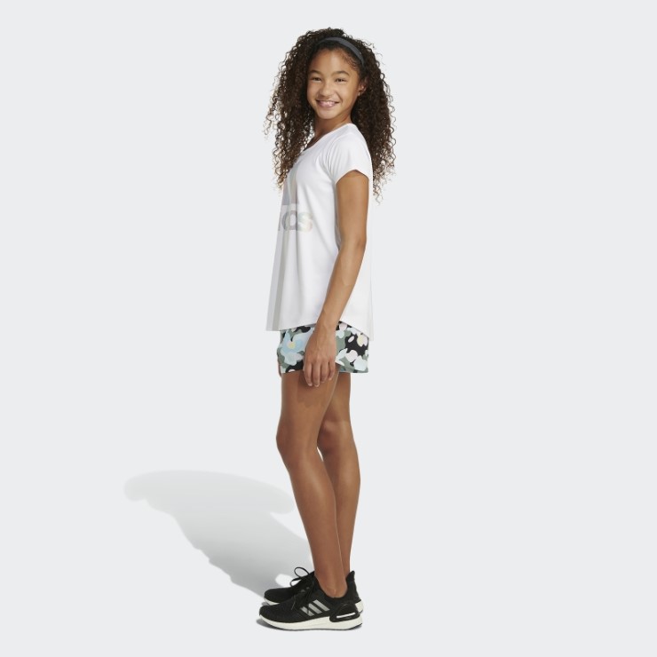 Shorts Tejidos Blancos Con Estampado Integral Adidas