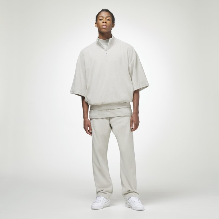 Pantalones Adidas Basketball Terciopelo (género Neutro) Metal Gris Moda