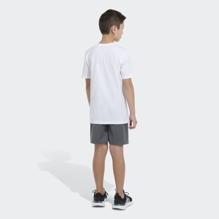 Adidas Camiseta Blanca Con Logo De Camuflaje