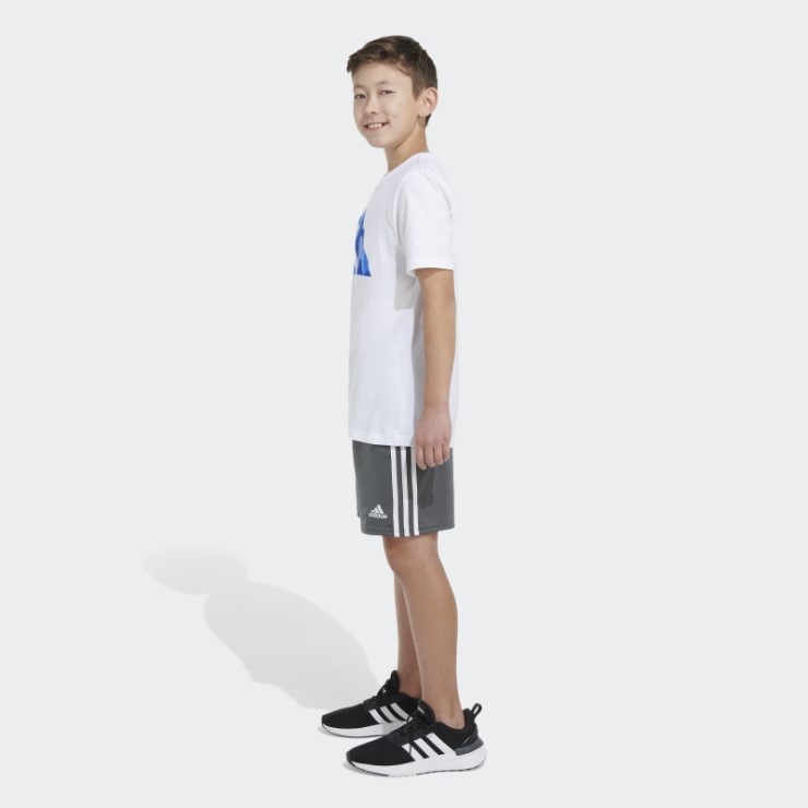 Adidas Camiseta Blanca Con Logo De Camuflaje