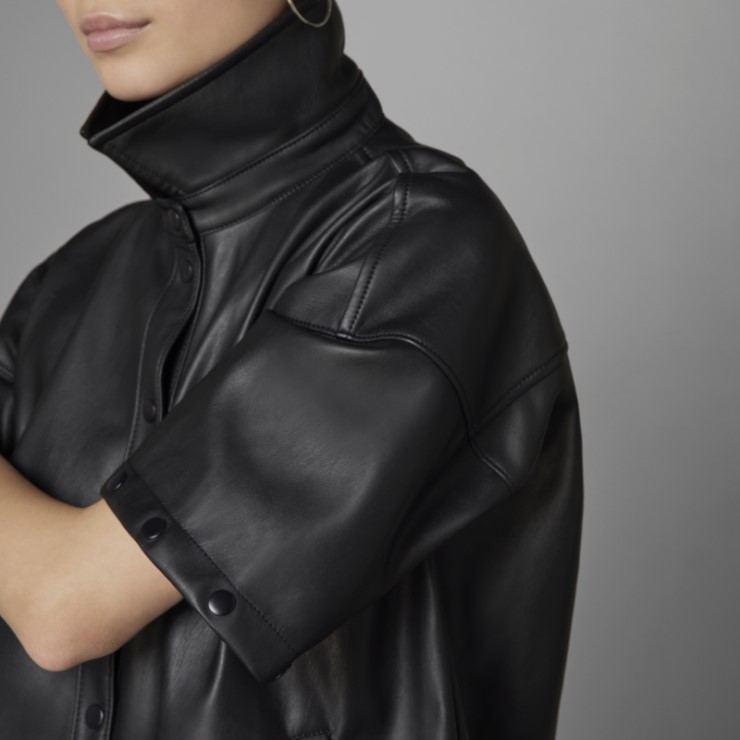 Adidas Chaqueta De Chándal De Piel Sintética Siempre Original Negro