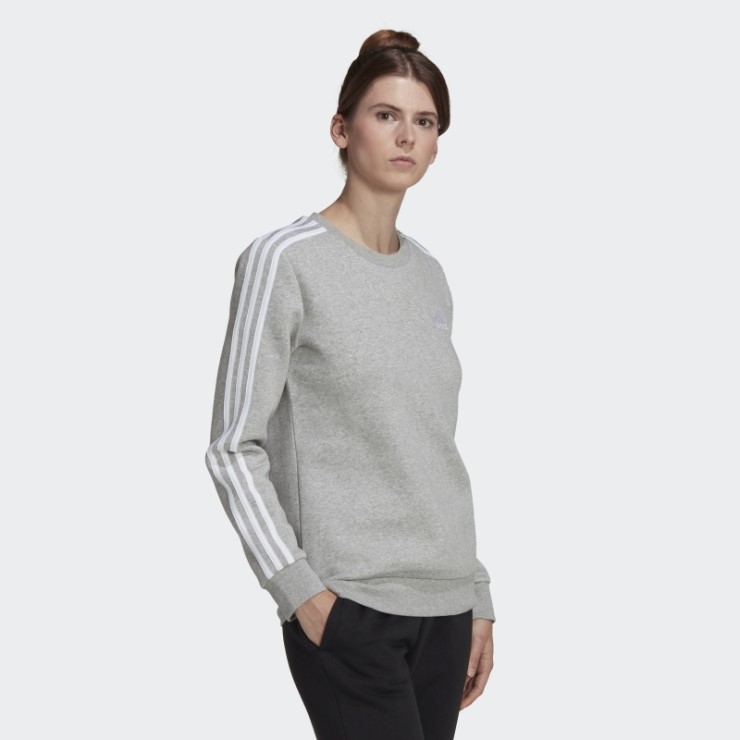 Sudadera Essentials 3 Bandas Polar Gris Medio Adidas