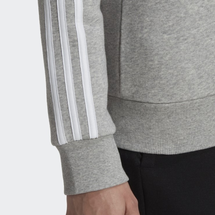 Sudadera Essentials 3 Bandas Polar Gris Medio Adidas