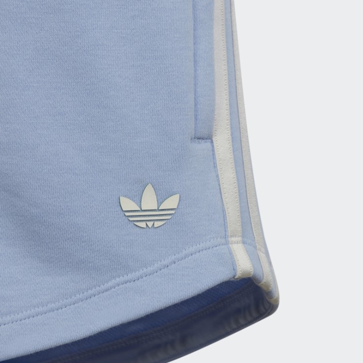 Pantalones Cortos De Cintura Alta Con Estampado Gráfico Adidas Azul Amanecer