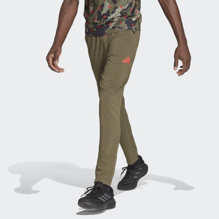 Pantalón De Entrenamiento De Temporada Adidas Train Essentials Verde Oliva
