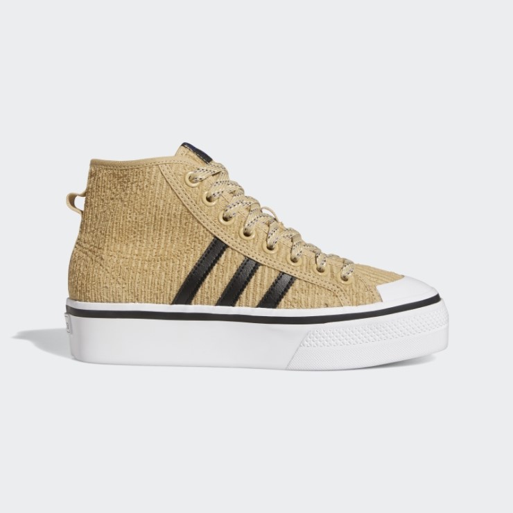 Zapatillas Nizza Plataforma Mid Beige Tono Adidas