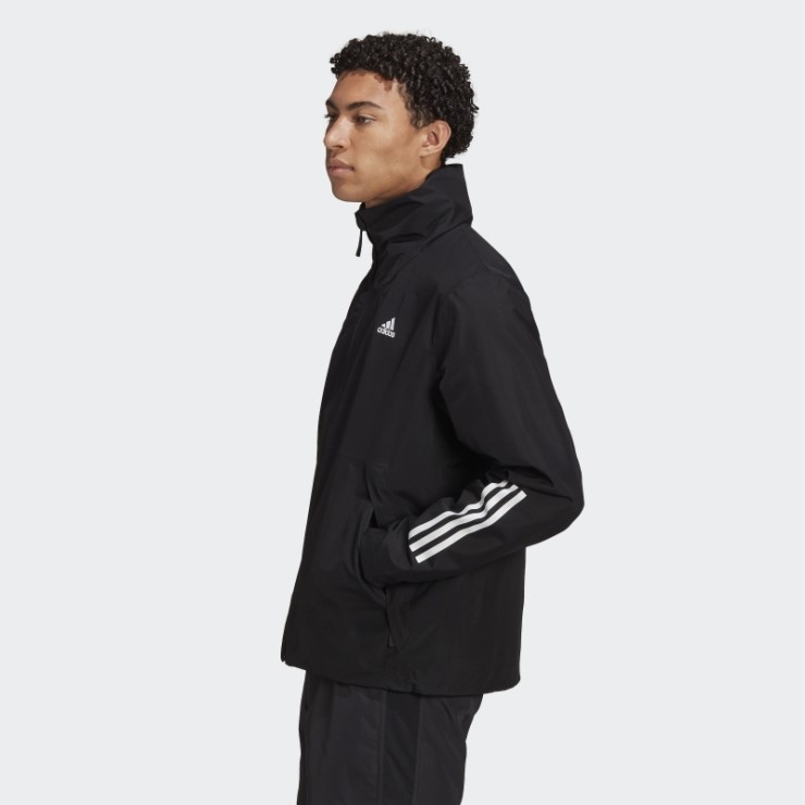 Adidas Bsc 3-stripes Rain.rdy Chaqueta Negro Moda