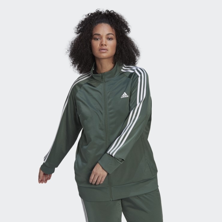 Chaqueta De Chándal Adidas Essentials Warm-up Tricot Slim De óxido Verde (talla Grande)