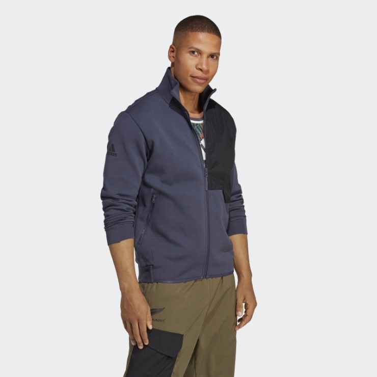 Adidas All Blacks Rugby Chaqueta De Estilo De Vida Azul Marino