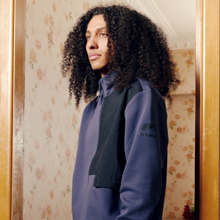 Adidas All Blacks Rugby Chaqueta De Estilo De Vida Azul Marino