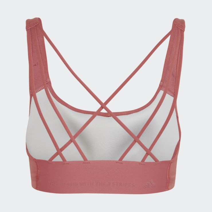 Sujetador De Sujeción Media Adidas Coreflow Rojo