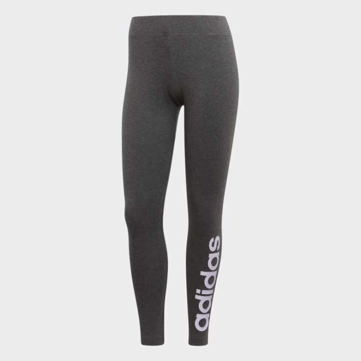 Gris Oscuro Heather Essentials Leggings Lineales Adidas