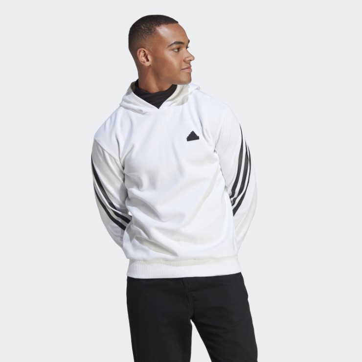 Sudadera Con Capucha 3 Rayas Iconos Del Futuro Adidas Blanco