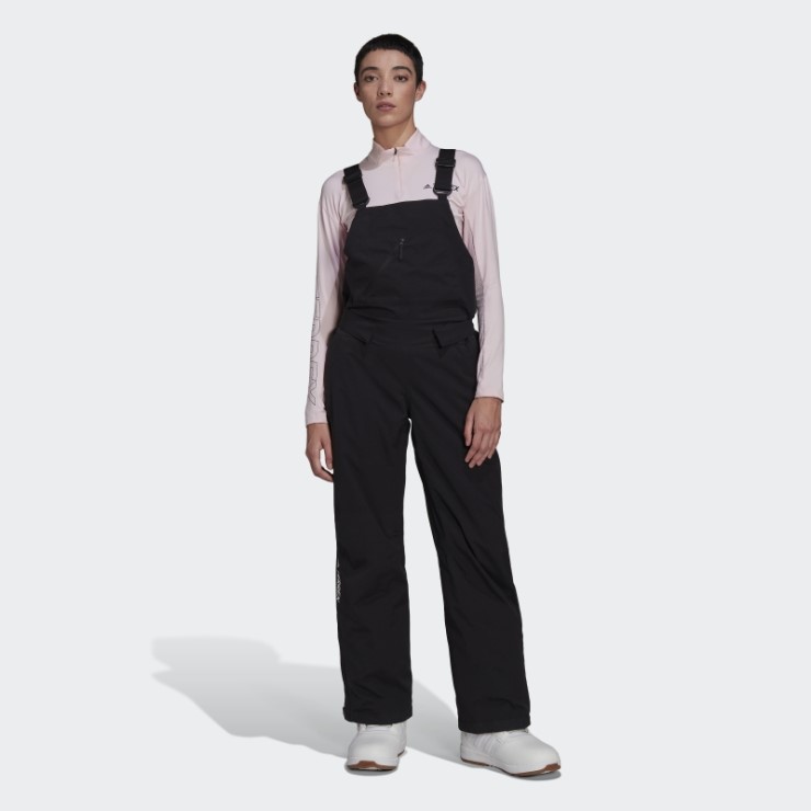 Pantalones Con Pechera Aislados De Dos Capas Con Estilo Resort Adidas Negro