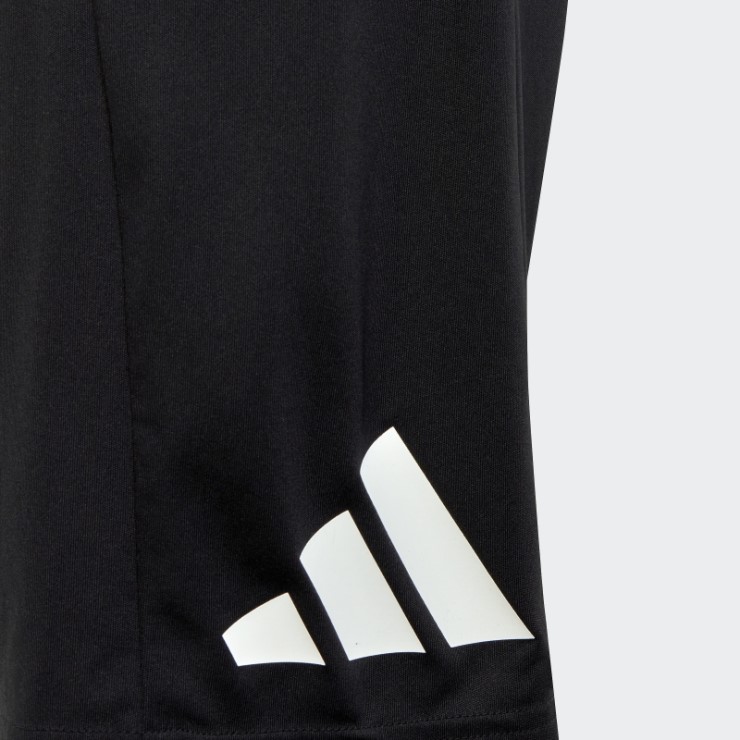 Adidas Shorts De Corte Regular Con Logo Aeroready Esencial De Tren Negro