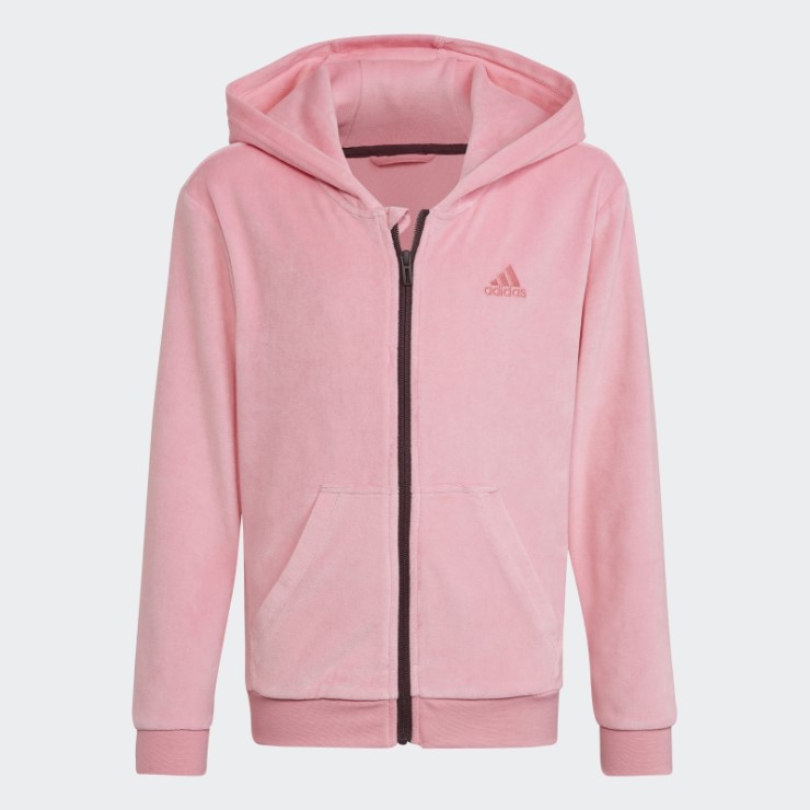 Sudadera Lounge Terciopelo Rosa Adidas