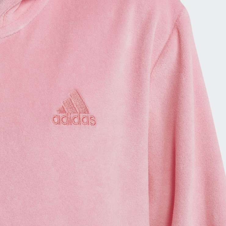 Sudadera Lounge Terciopelo Rosa Adidas