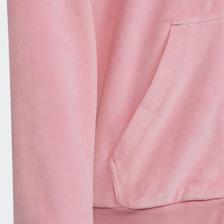 Sudadera Lounge Terciopelo Rosa Adidas