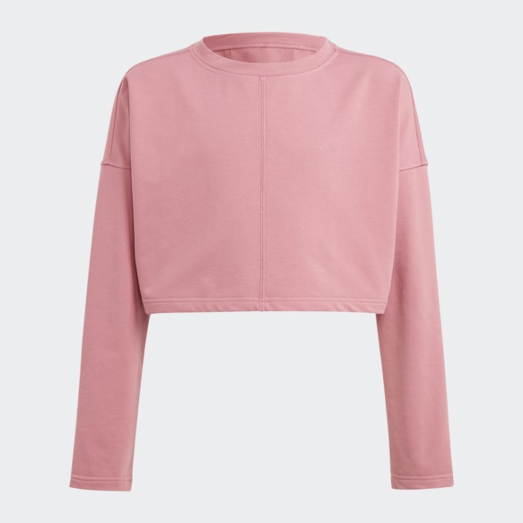 Sudadera Corta Rosa Adidas Yoga Aeroready