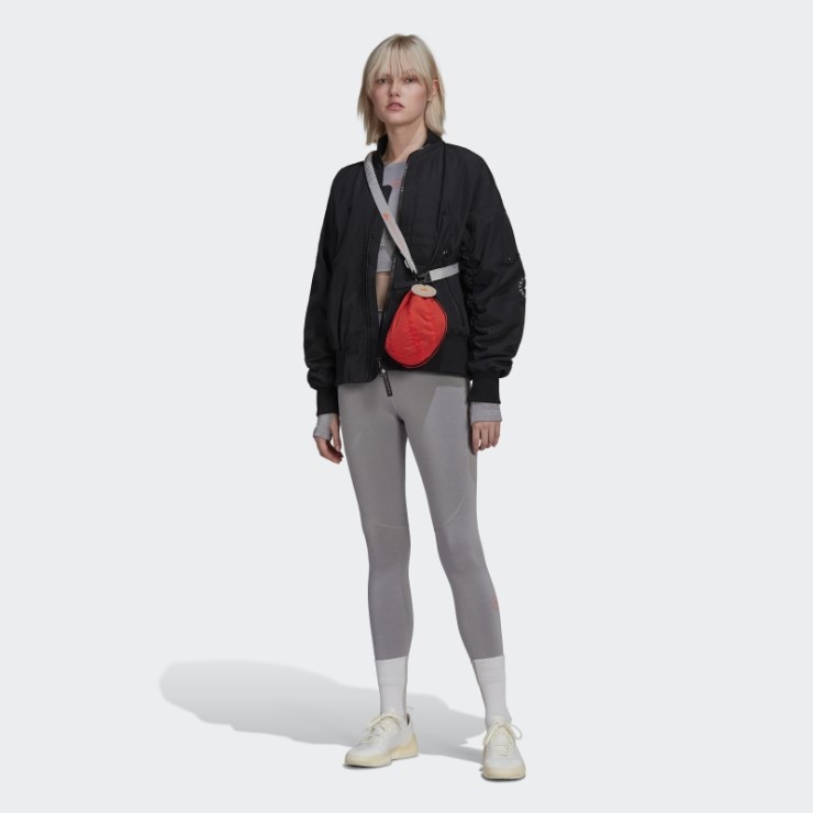 Negro Adidas By Stella Mccartney Chaqueta Bomber Tejida Moda